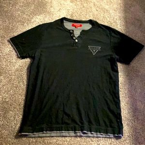 Guess Short Sleeve Quarter Button